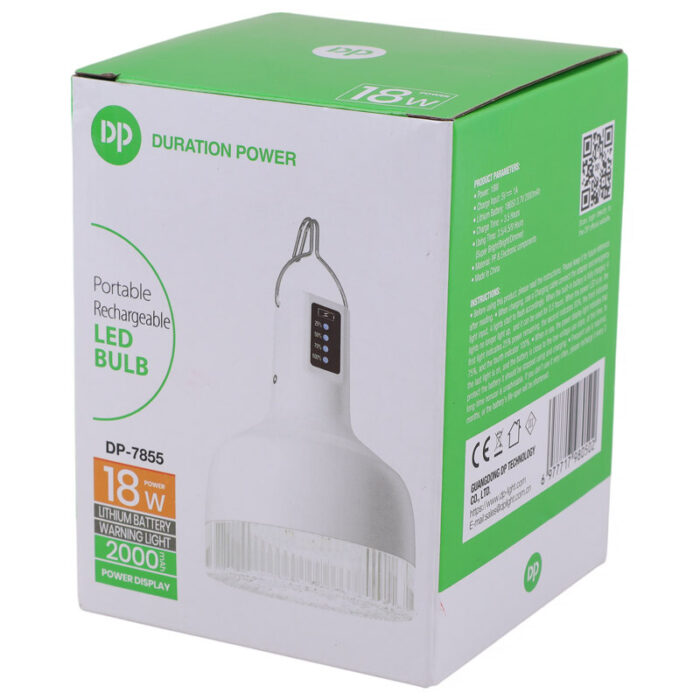 چراغ شارژی DP-7855 مدل قابل‌حمل با نور قوی و باتری قابل شارژ - Image 2