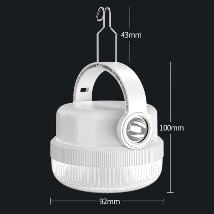 چراغ شارژی DP-7824 مدل قابل‌حمل با نور قوی و باتری لیتیومی قابل شارژ - Image 3