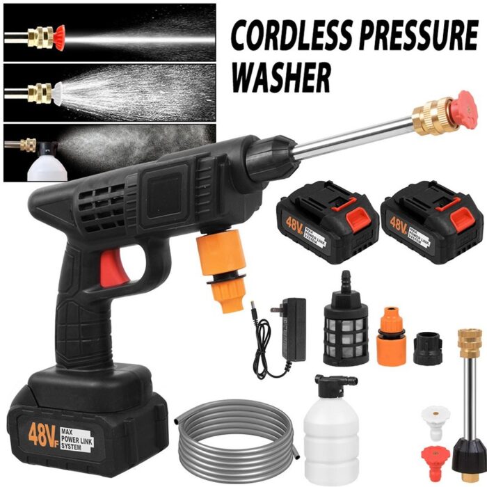 کارواش شارژی دو باتری 48 ولت – قدرت تمیزی در دستان شما - Image 2