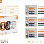 ساعت هوشمند KW70 Ultra 3 با صفحه‌نمایش HD