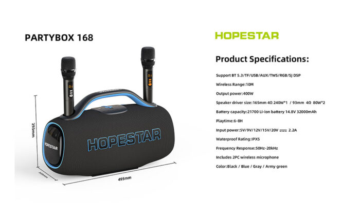 اسپیکر HopeStar Party Box 168 - Image 5
