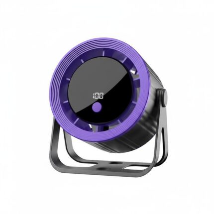 پنکه رومیزی توربو شارژی Desktop Circular Fan با نمایشگر دیجیتال و شارژ USB