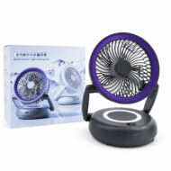 پنکه رومیزی شارژی مدل A14 تاشو چندمنظوره با نور LED و شارژ USB