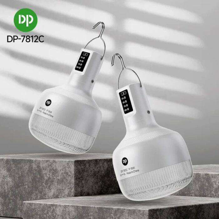 لامپ شارژی LED مدل DP-7812C با توان 18 وات و باتری لیتیومی 2000 میلی‌آمپرساعت