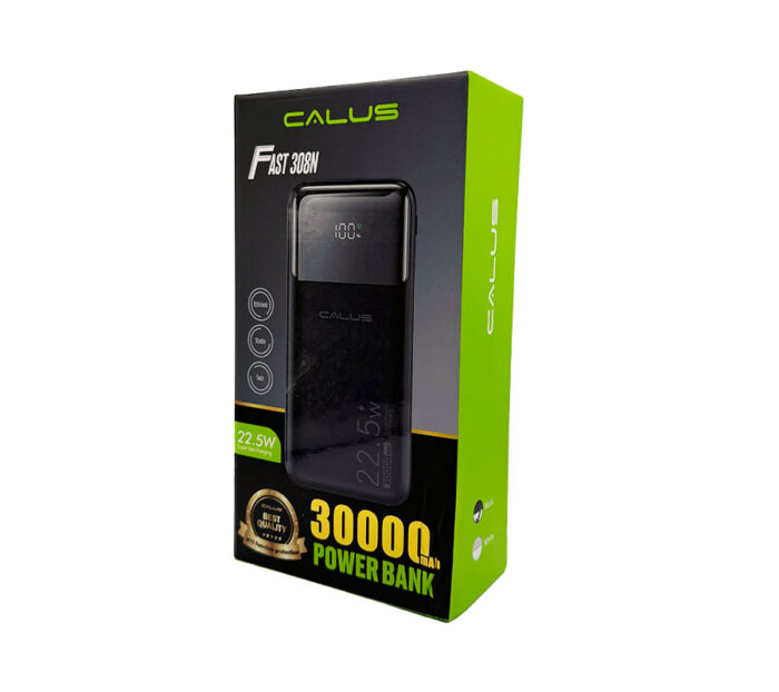 پاوربانک CALLUS Fast 308N ظرفیت 30000 میلی‌آمپرساعت با شارژ سریع 22.5 وات